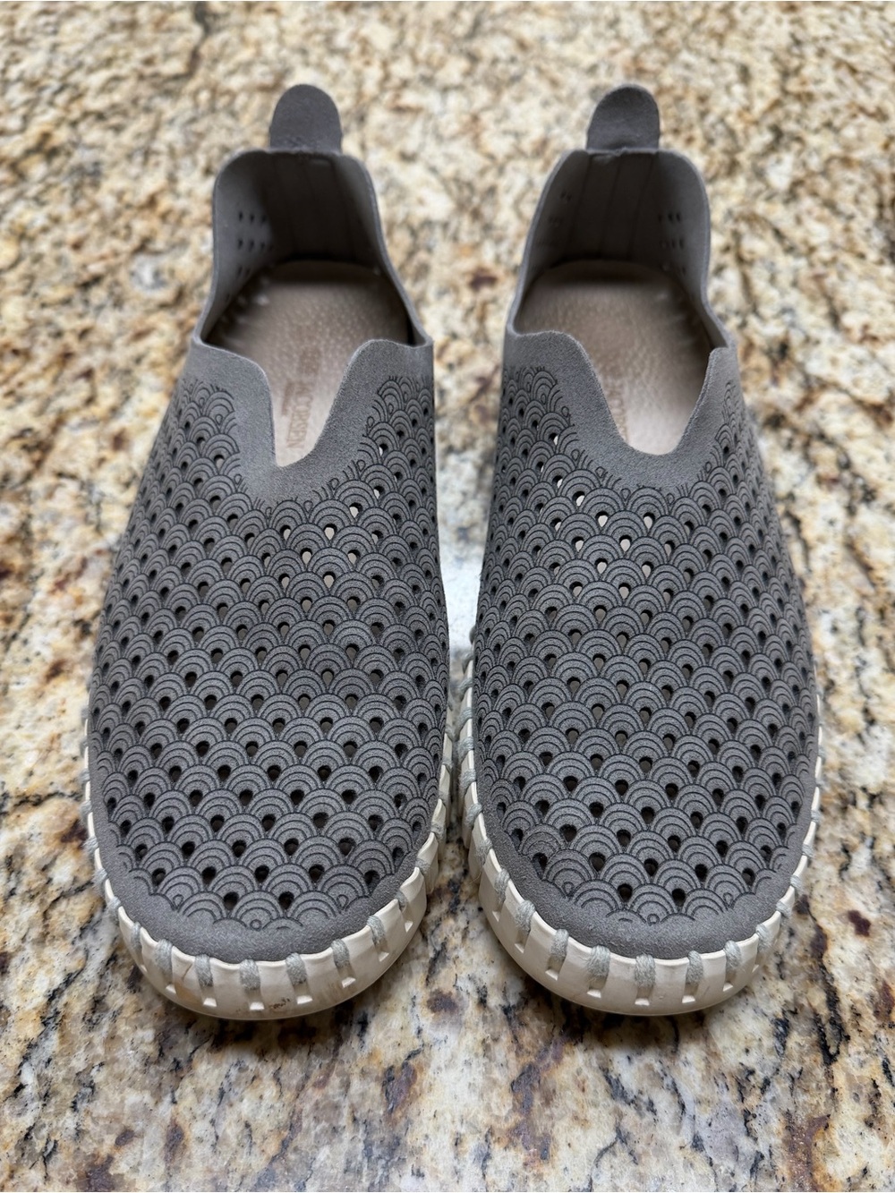 Women’s Gray Ilse Jacobsen Perforated Slip-On Tulip Sneakers - Size 3️⃣8️⃣/7️⃣